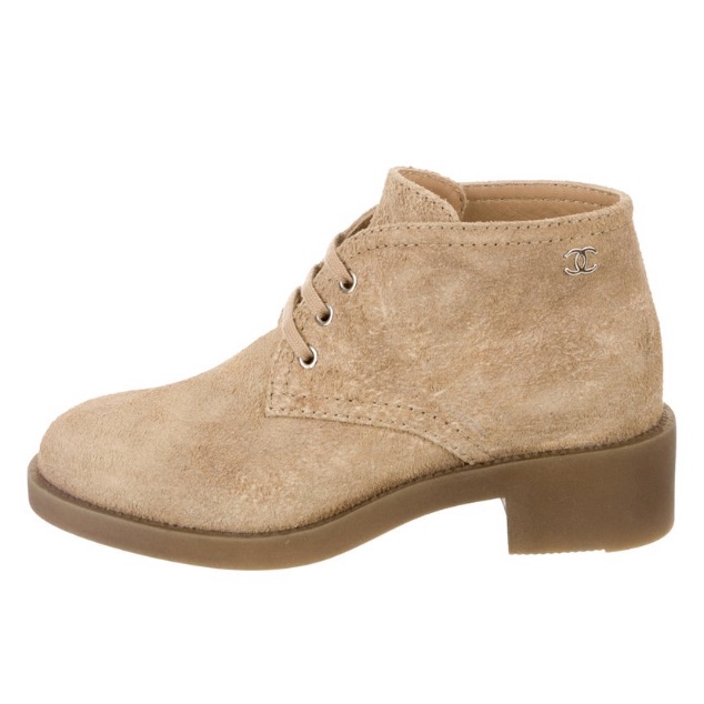 Chanel Tumbled Suede Desert Boots
